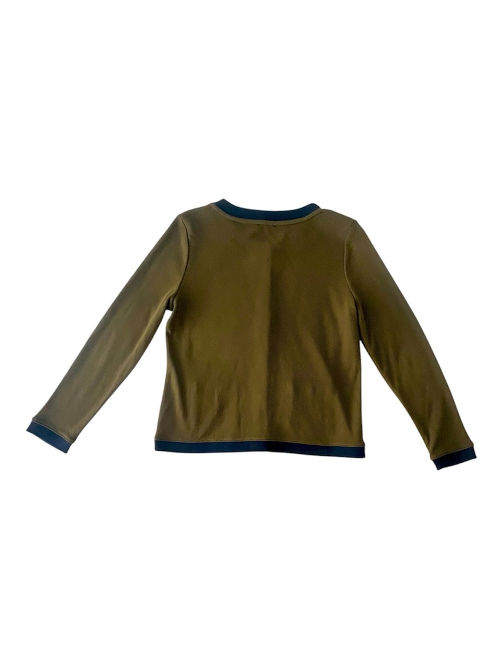 Olive Green and Navy Gold Button Cardigan Talbots Petite M - Picture 10 of 12